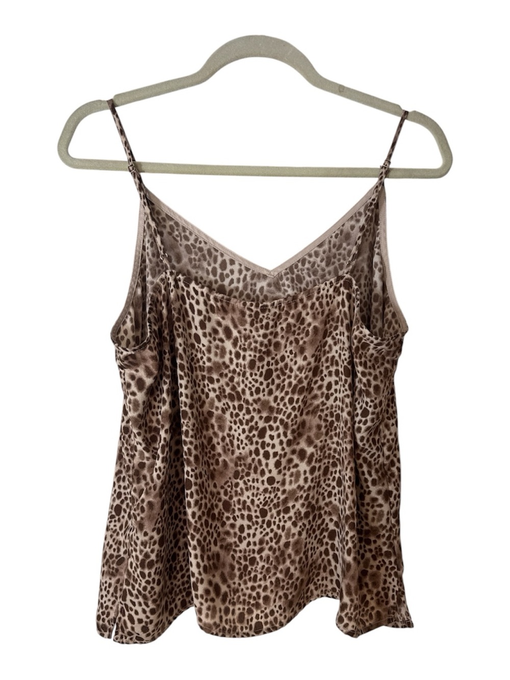 New Day Leopard Print Satin Cami Top - Brown Size XL - Picture 2 of 4